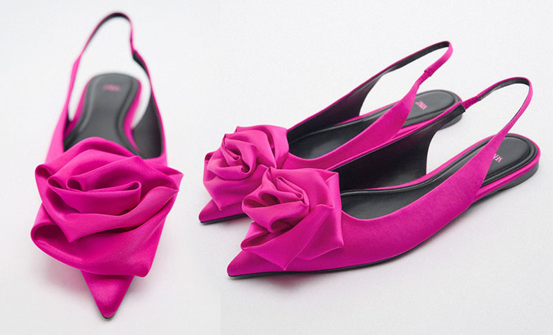 Zara ravne cipele s cvjetnim_detaljem u boji fuksije 3