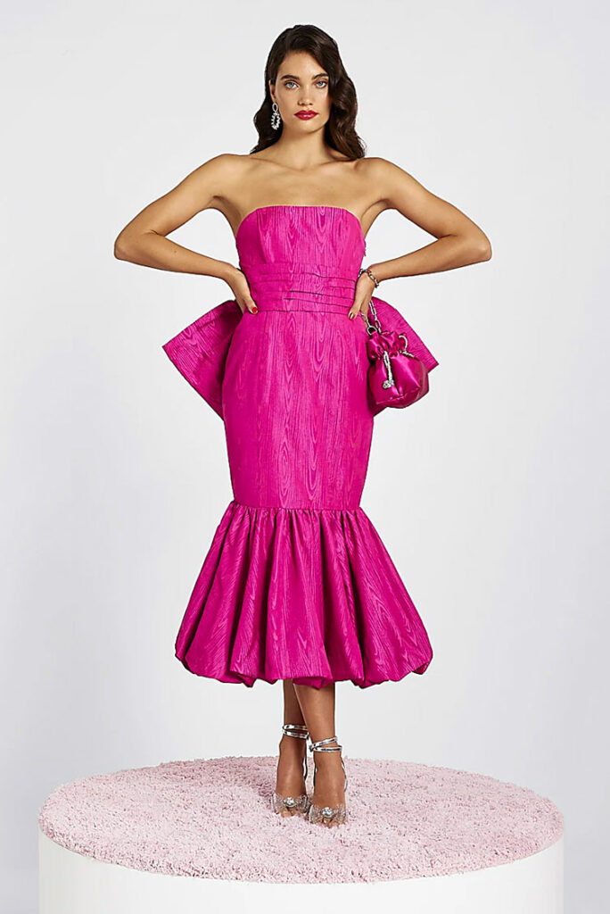 River Island ružičasta haljina s mašnom 1