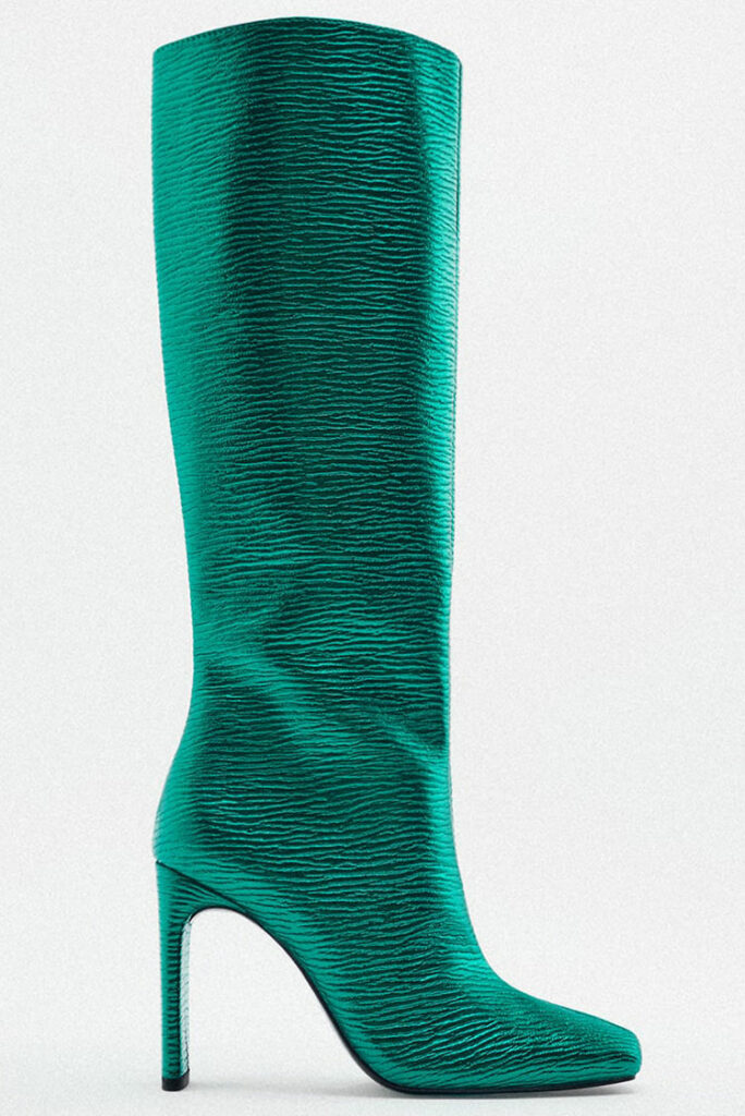 Zara laminirane zelene čizme 1