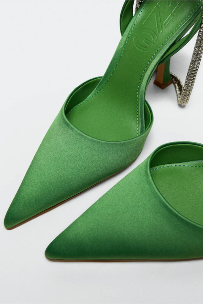 Zelene Mango cipele s kristalićima