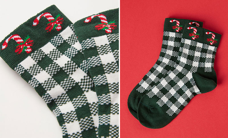 Dječje kratke čarape s božićnim uzorkom 