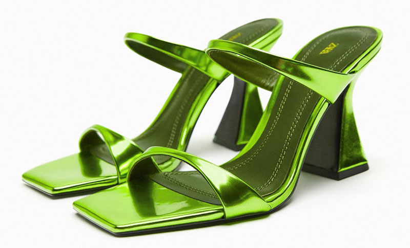 Zara zelene metalik sandale