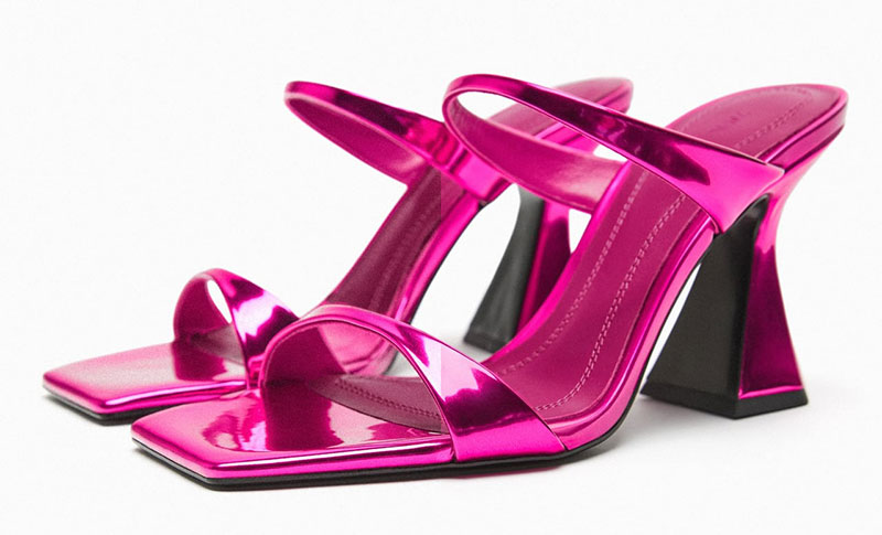 Zara ružičaste metalik sandale