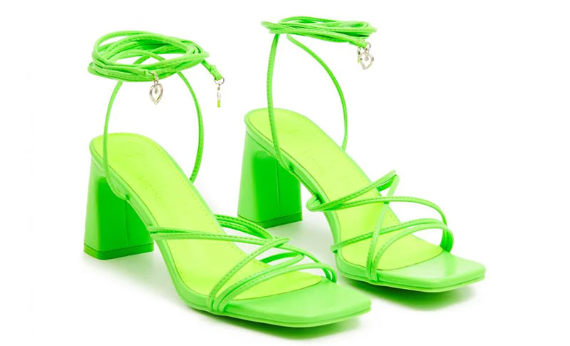 Cropp strappy sandale neon zelena
