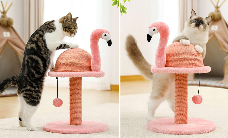Grebalica za mace u obliku flamingosa