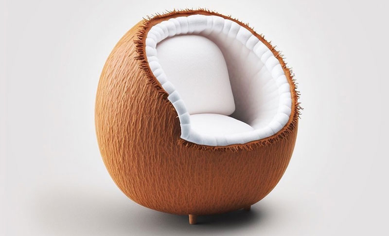 Fotelja u obliku kokosa 2