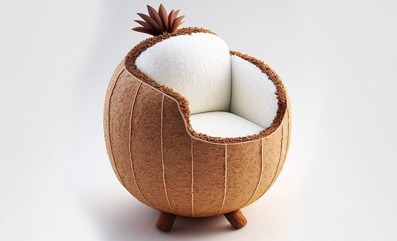 Fotelja u obliku kokosa 3
