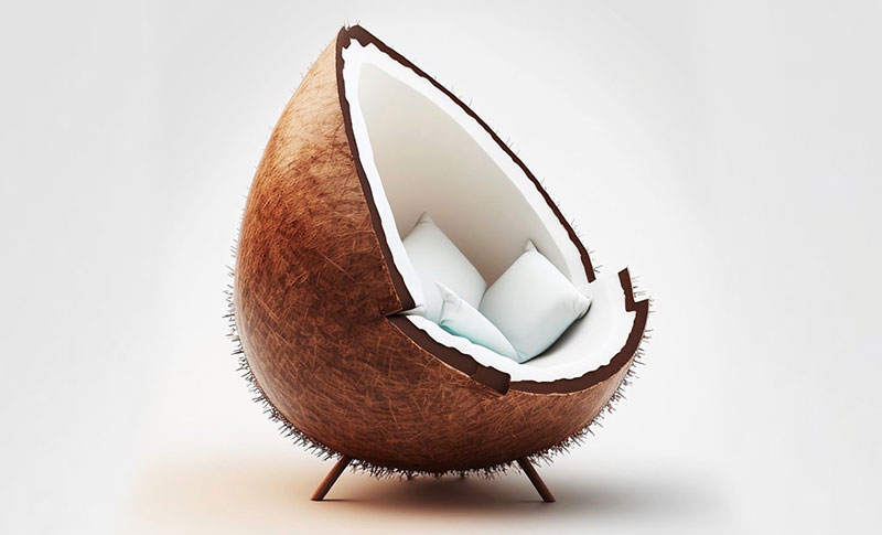 Fotelja u obliku kokosa 1