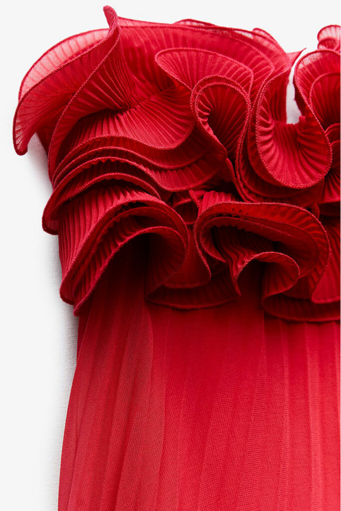 Zara plisirana haljina u crvenoj boji 2
