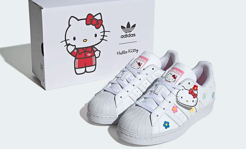 Hello Kitty Adidas Superstar model